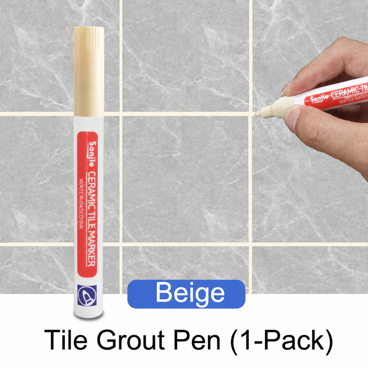 Grout Pen White Waterproof Grout Restorer Tile Marker
