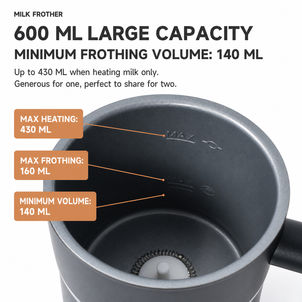 Electric Milk Frother Automatic Stainless Steel Hot Cold Foam Maker Steamer