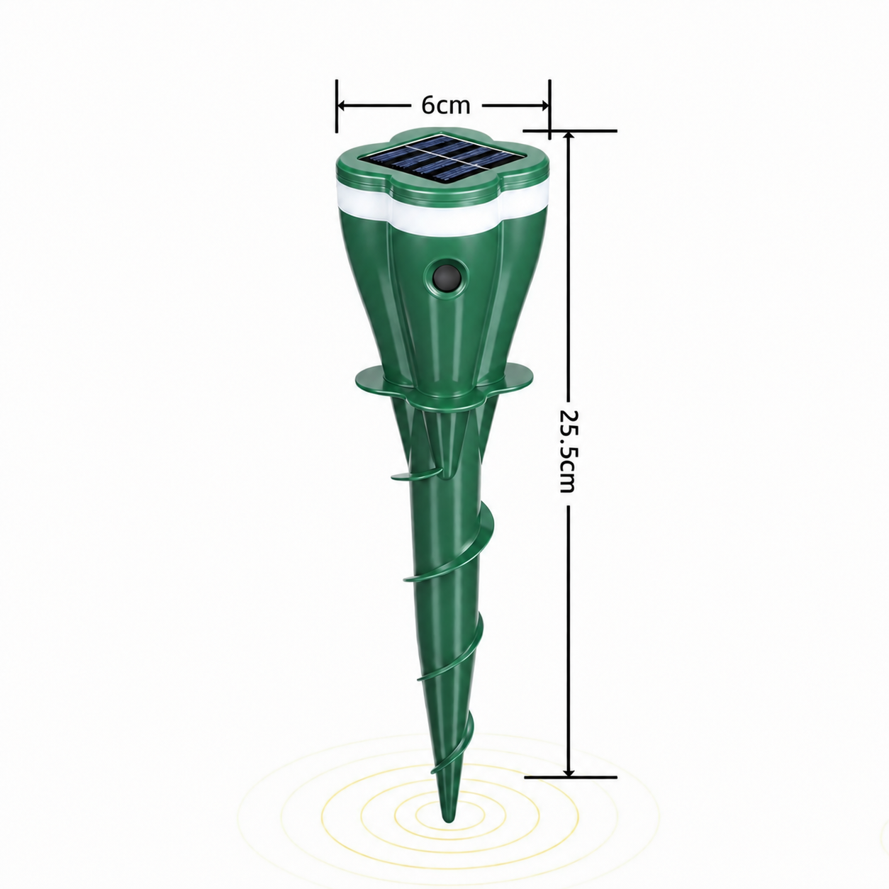 Solar Mole Repellent Stakes Waterproof Gopher Vole Repeller Lawn