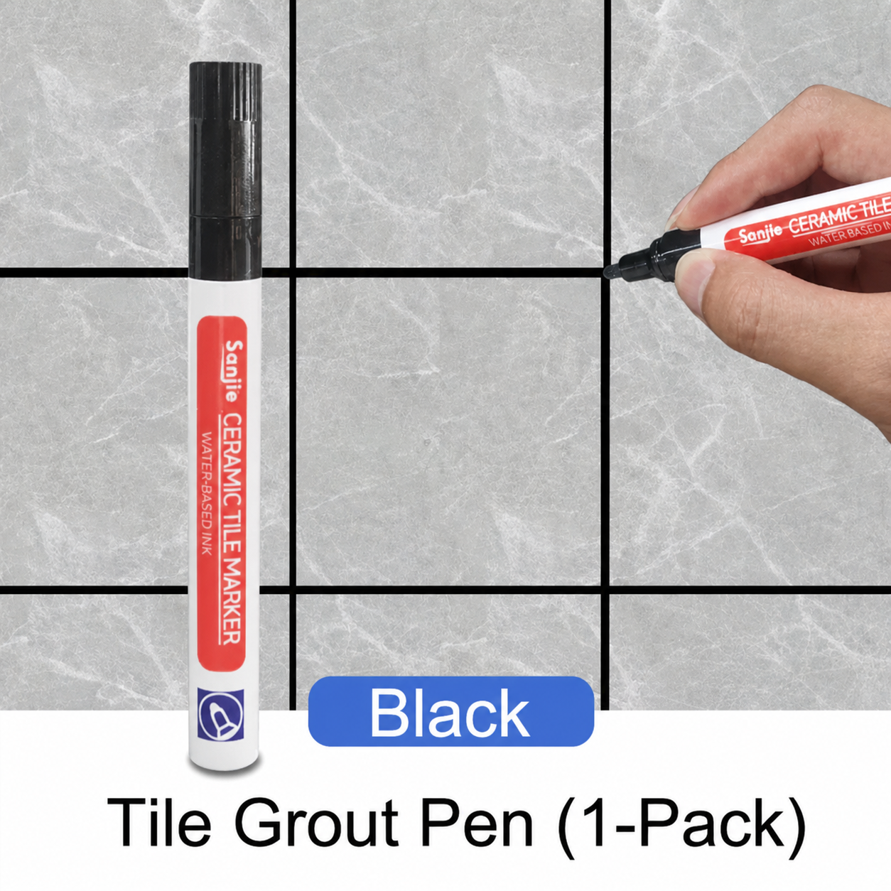 Grout Pen White Waterproof Grout Restorer Tile Marker