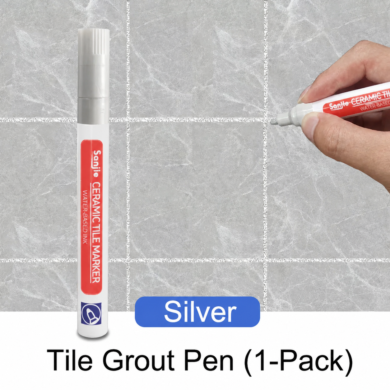 Grout Pen White Waterproof Grout Restorer Tile Marker