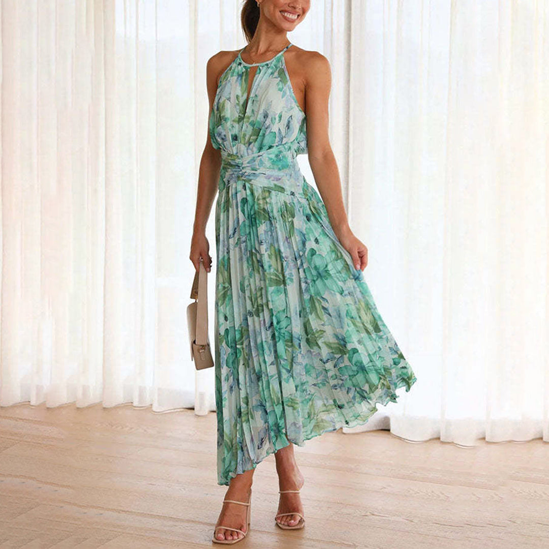 Breezy Flowery Elegance Maxi Summer Dress for Women