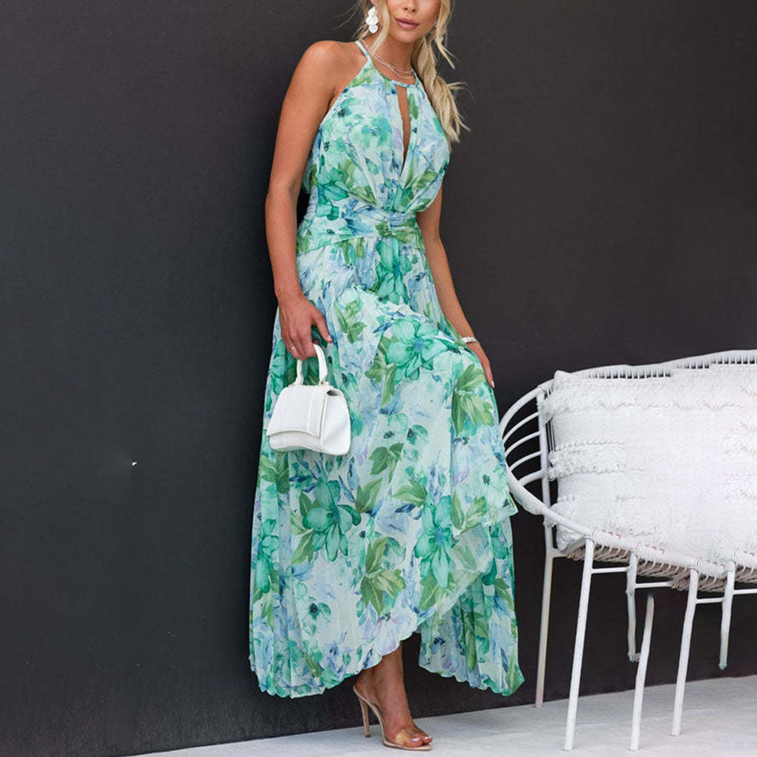 Breezy Flowery Elegance Maxi Summer Dress for Women