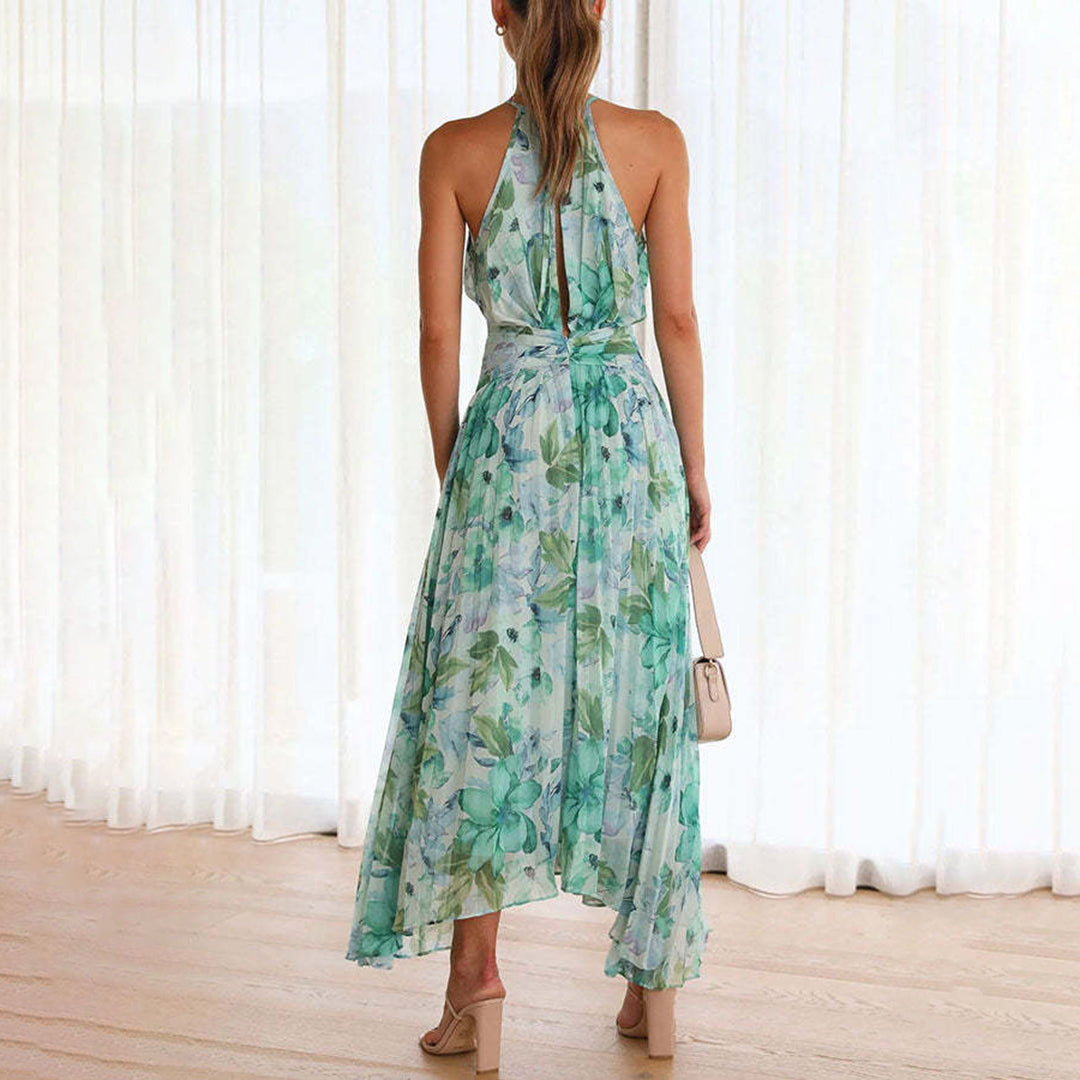 Breezy Flowery Elegance Maxi Summer Dress for Women