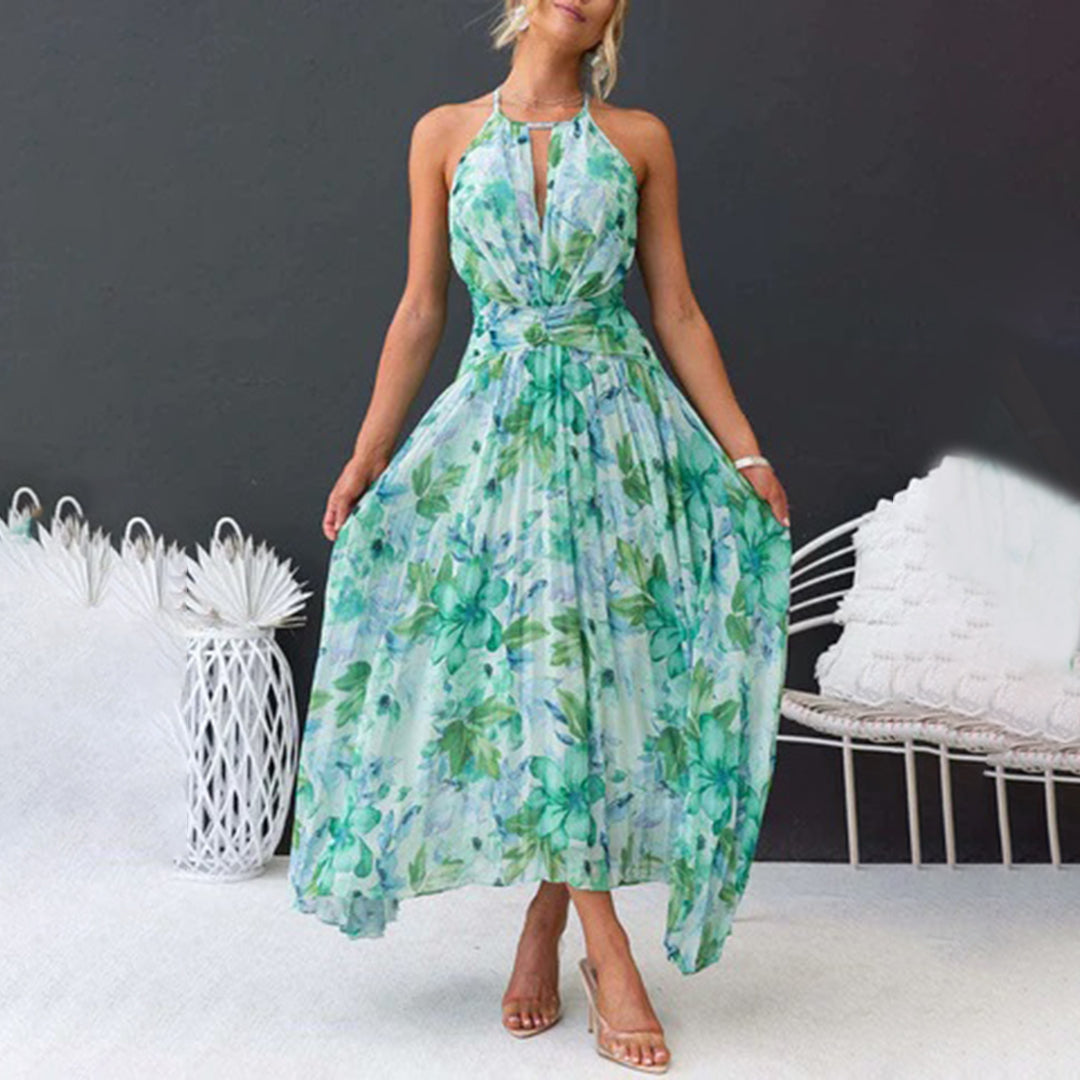 Breezy Flowery Elegance Maxi Summer Dress for Women