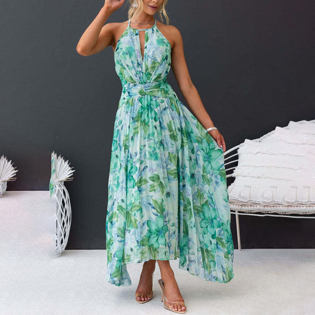 Breezy Flowery Elegance Maxi Summer Dress for Women