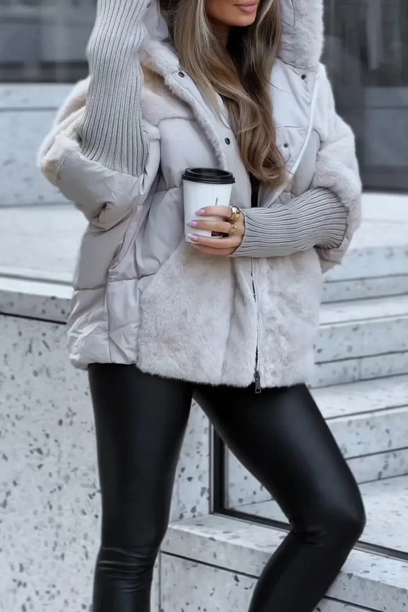 Women's Unique Style Multicolored Outdoor Adventure Winter Jacket