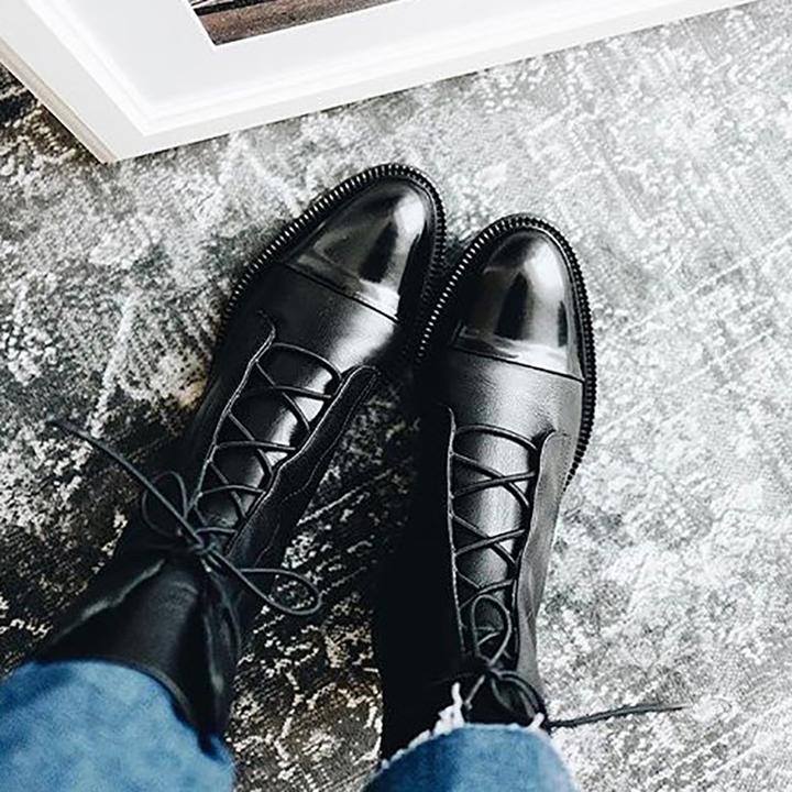 Versatile Support Lace-Up Ankle Boots for Women