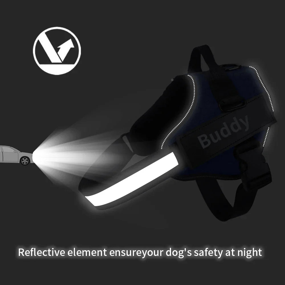 Adjustable Dog Harness with Reflective Straps