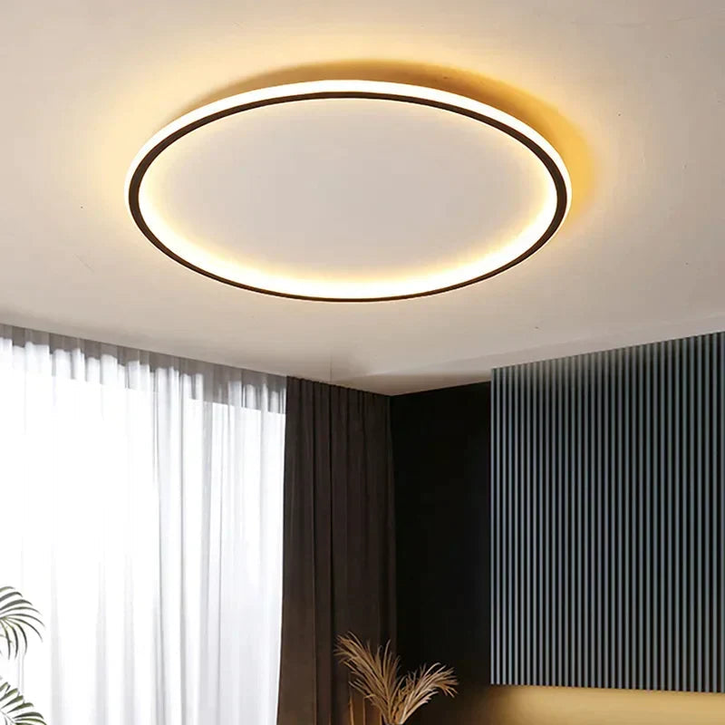 Modern Scandinavian Round LED Ceiling Light – Minimalist Flush Mount Lamp