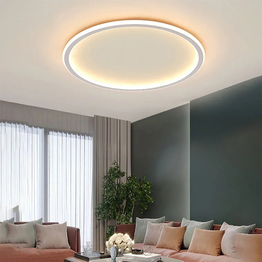 Modern Scandinavian Round LED Ceiling Light – Minimalist Flush Mount Lamp