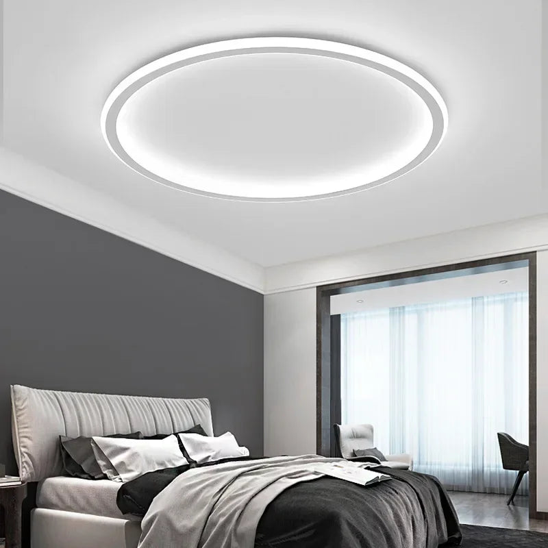 Modern Scandinavian Round LED Ceiling Light – Minimalist Flush Mount Lamp