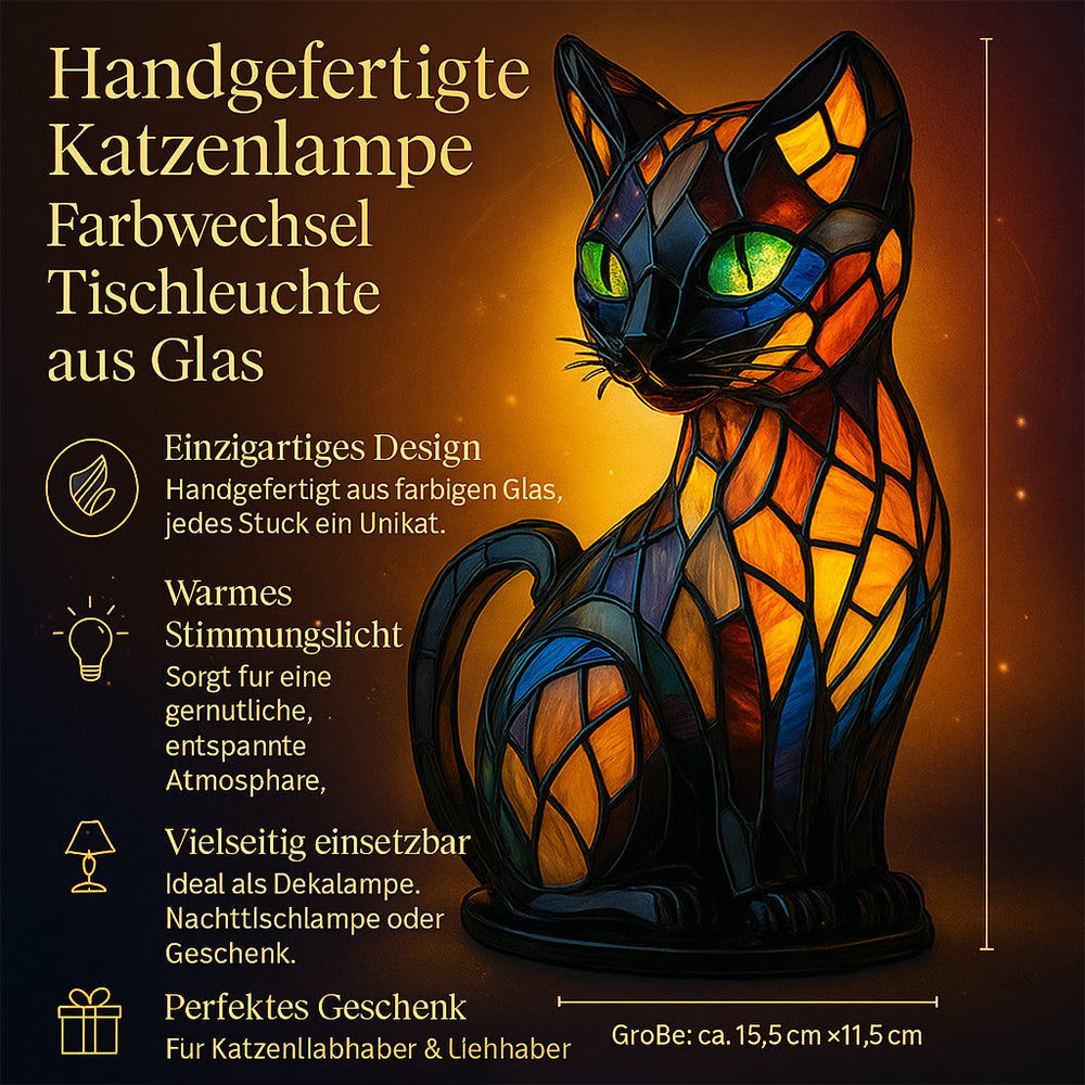 Artistic Cat-shaped Mosaic Table Lamp for Elegant Home Decoration