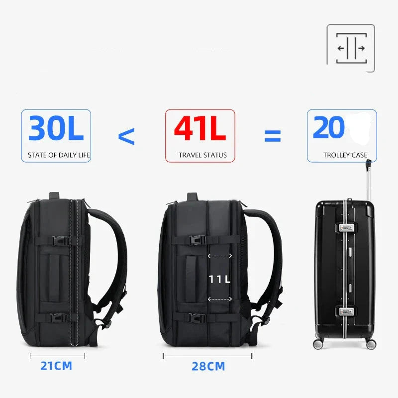 Oliver | Men's Multi-Functional Large Travel Rucksack Laptop Backpack - Image 7