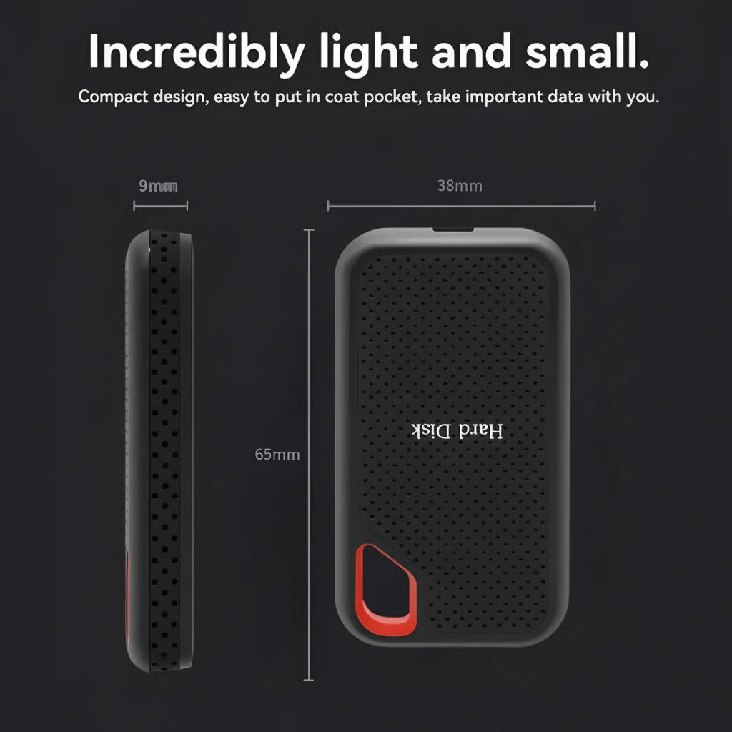 Portable SSD External Solid State Drive USB-C Slim Backup Storage - Image 11