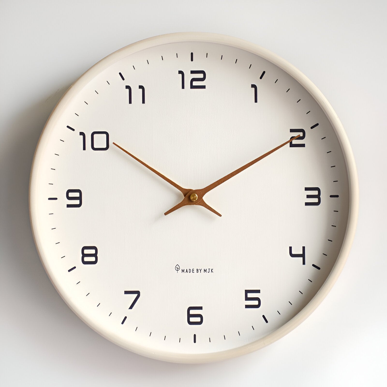 Minimalist Wall Clock Wood Frame Nordic Scandinavian Silent Quartz - Image 9