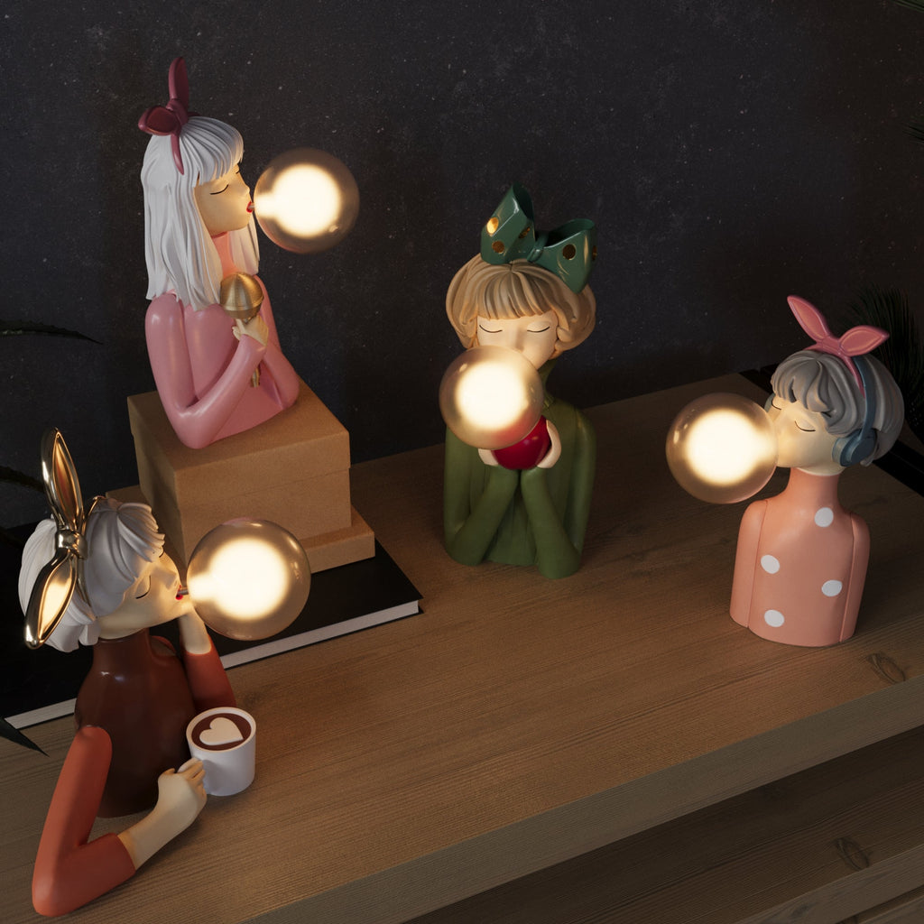 Artisan Sisters Table Lamp Elegant Handcrafted Wooden Base - Image 7
