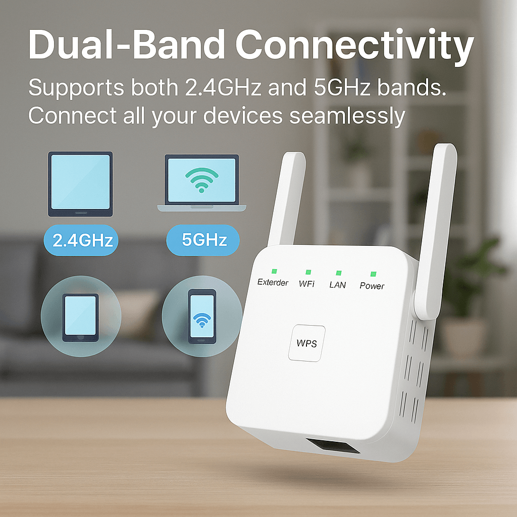 Universal Home WiFi Booster with Wide Coverage