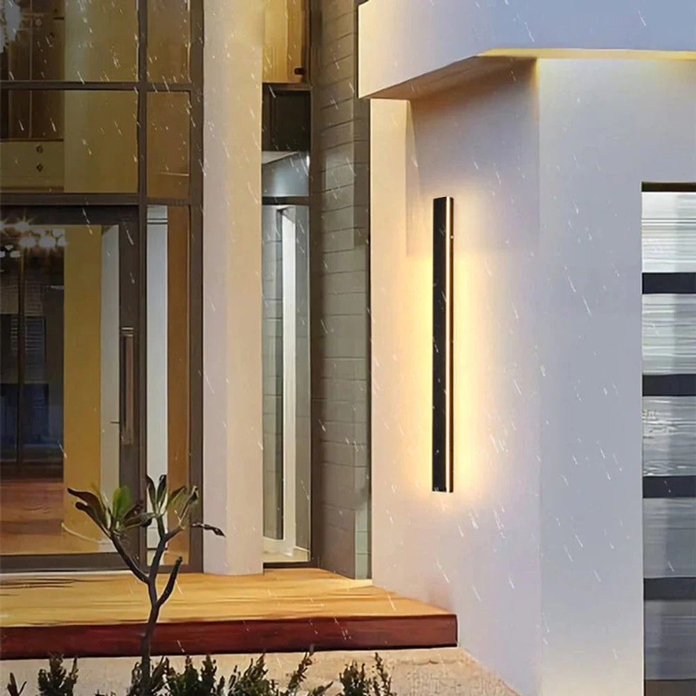 Outdoor Wall Light LED Waterproof Porch Sconce Black Modern Front Door Lamp - Image 3