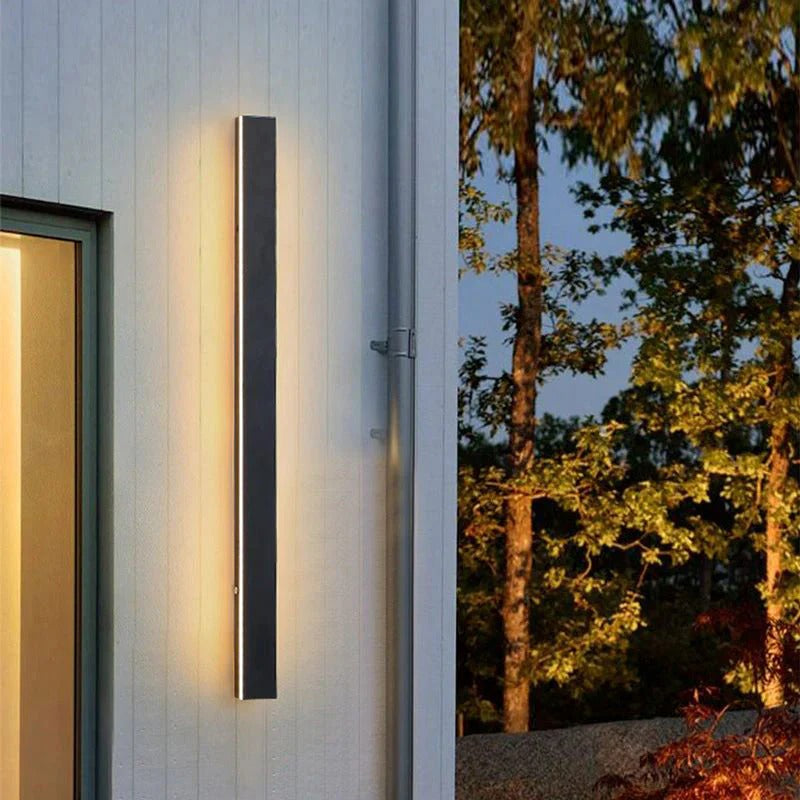 Outdoor Wall Light LED Waterproof Porch Sconce Black Modern Front Door Lamp - Image 8