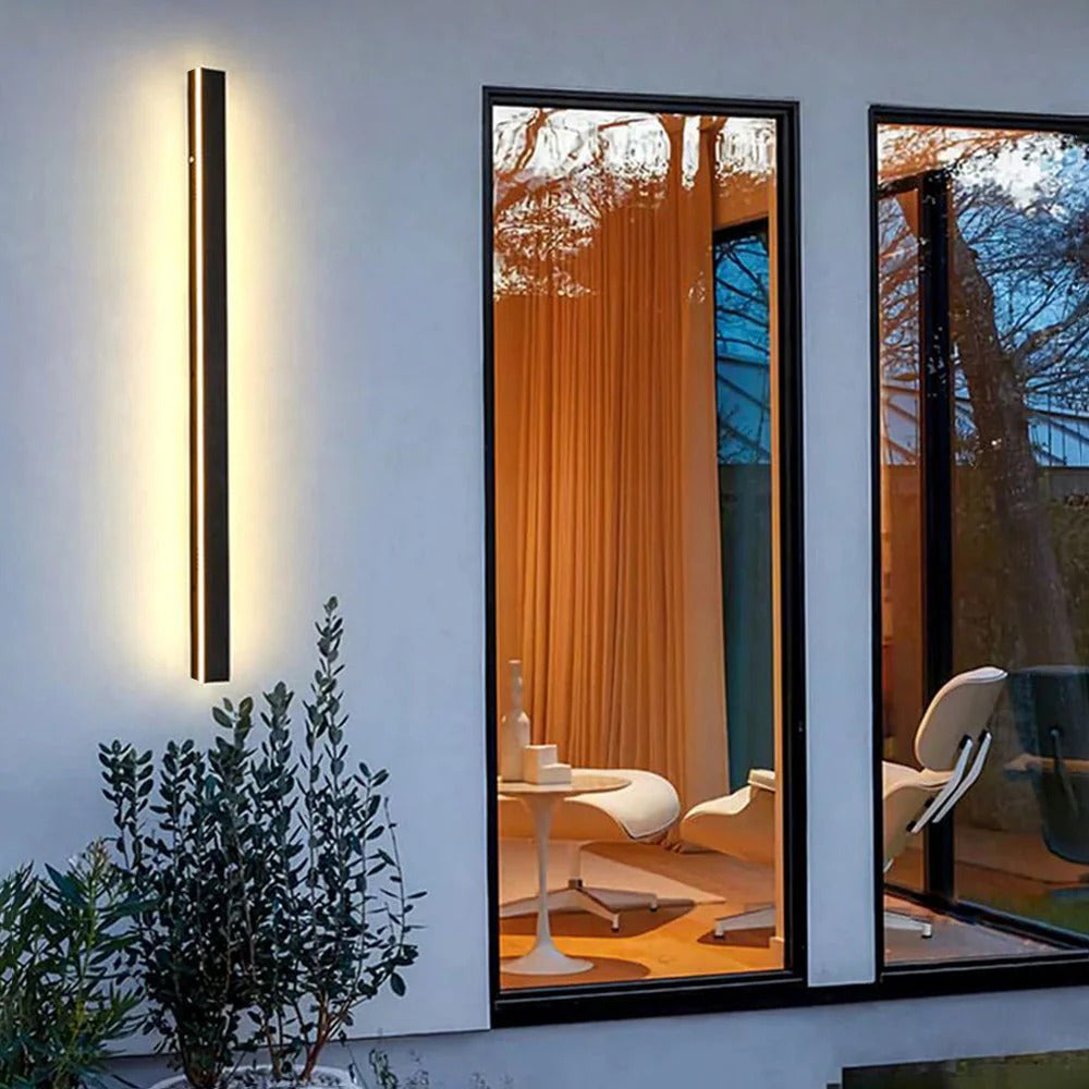 Outdoor Wall Light LED Waterproof Porch Sconce Black Modern Front Door Lamp - Image 9