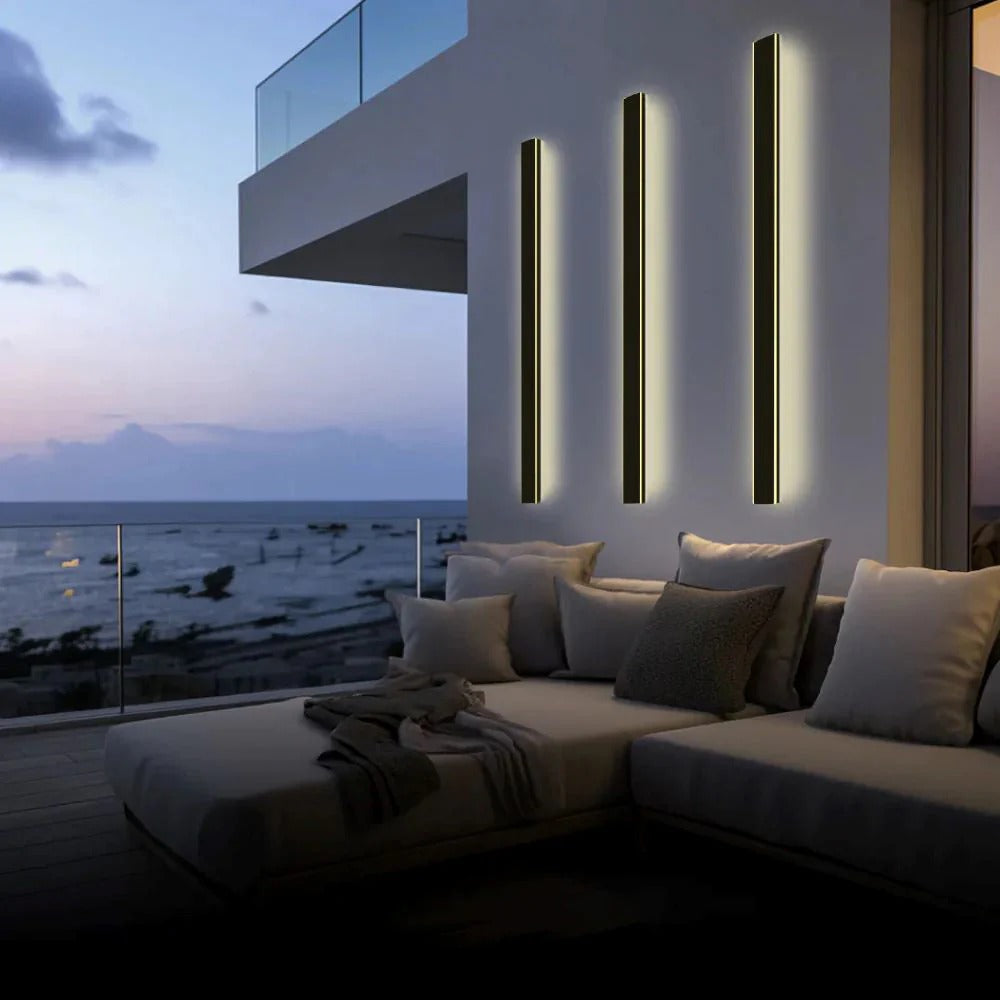Outdoor Wall Light LED Waterproof Porch Sconce Black Modern Front Door Lamp - Image 14