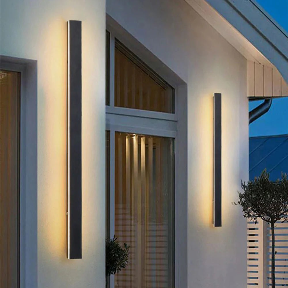 Outdoor Wall Light LED Waterproof Porch Sconce Black Modern Front Door Lamp