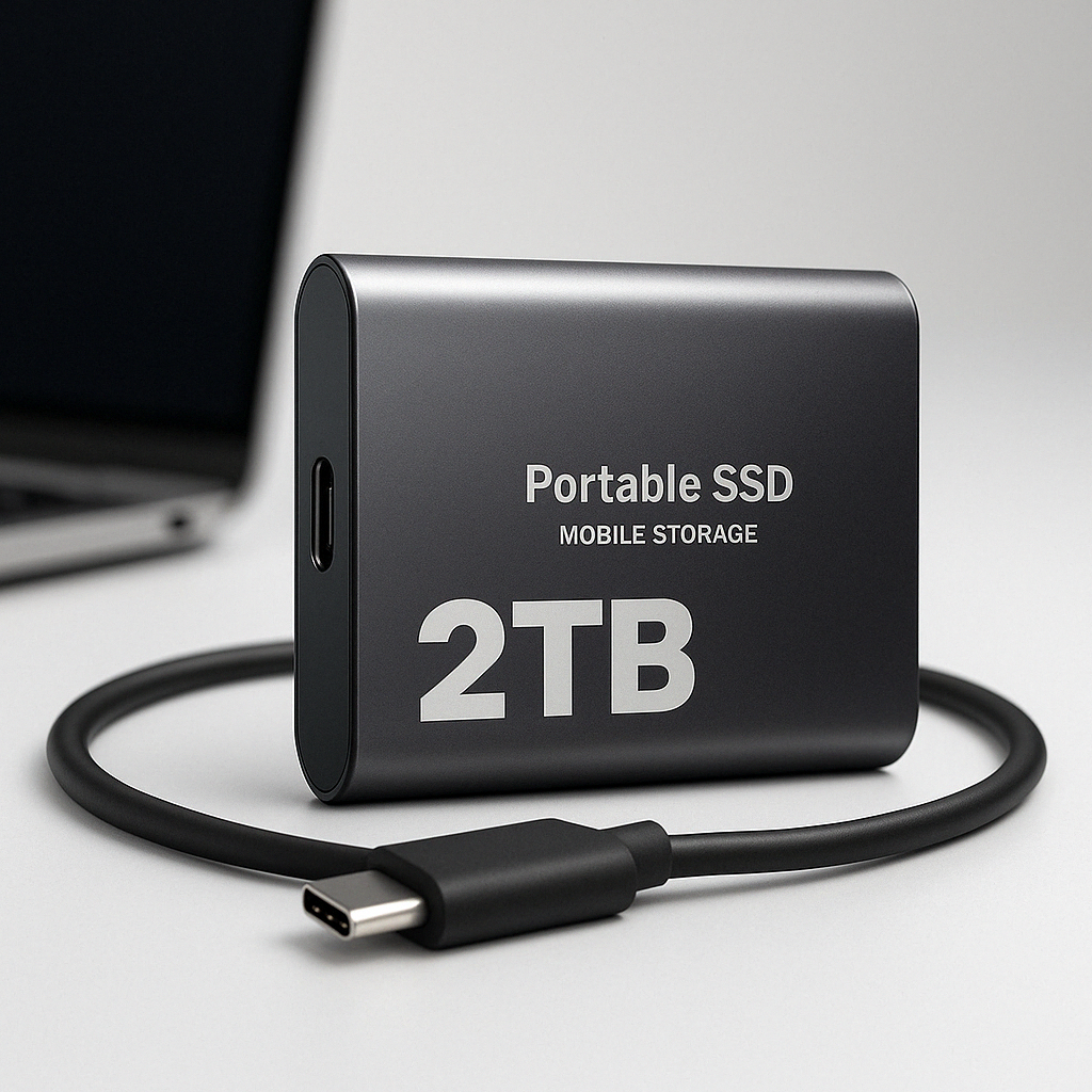 Ultra-Fast Reliable 2TB External SSD USB Storage for Laptops and Desktops