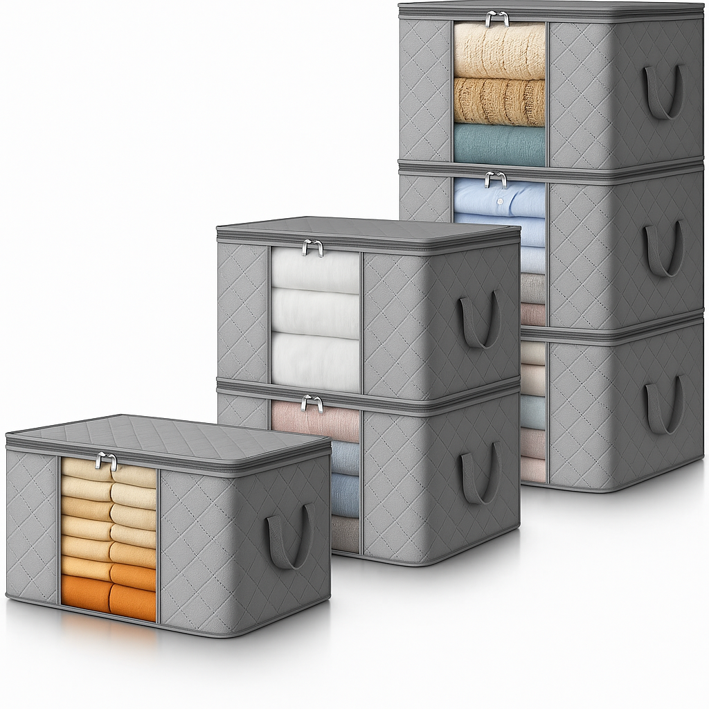 Foldable Storage Boxes with Handles and Front Window - Image 15