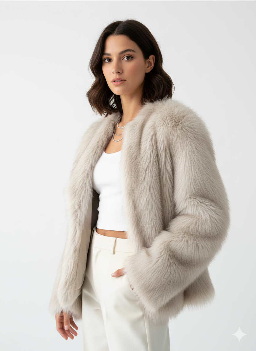 Women's Modern Versatile Winter Elegant Fit Fur Jacket