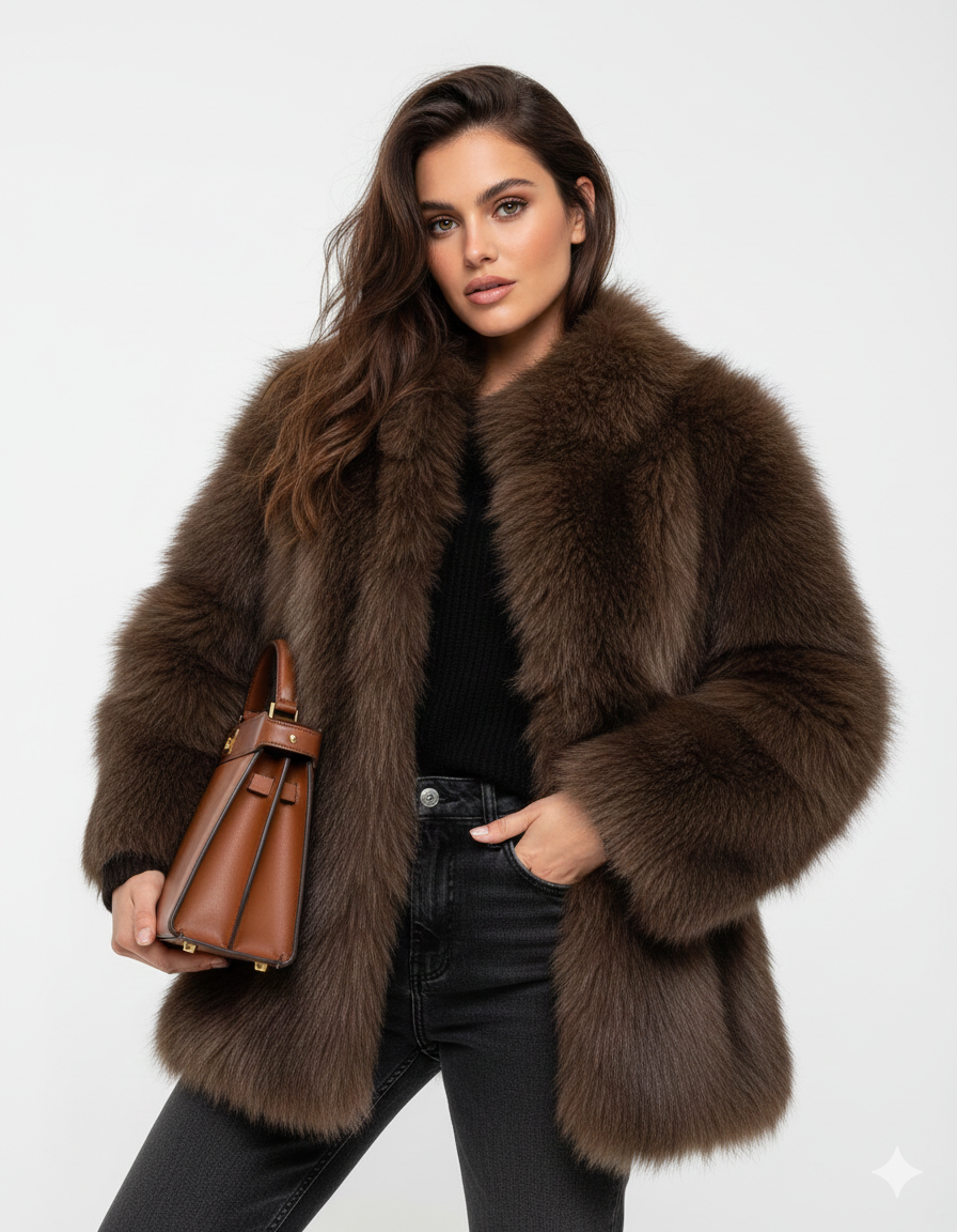 Women's Modern Versatile Winter Elegant Fit Fur Jacket