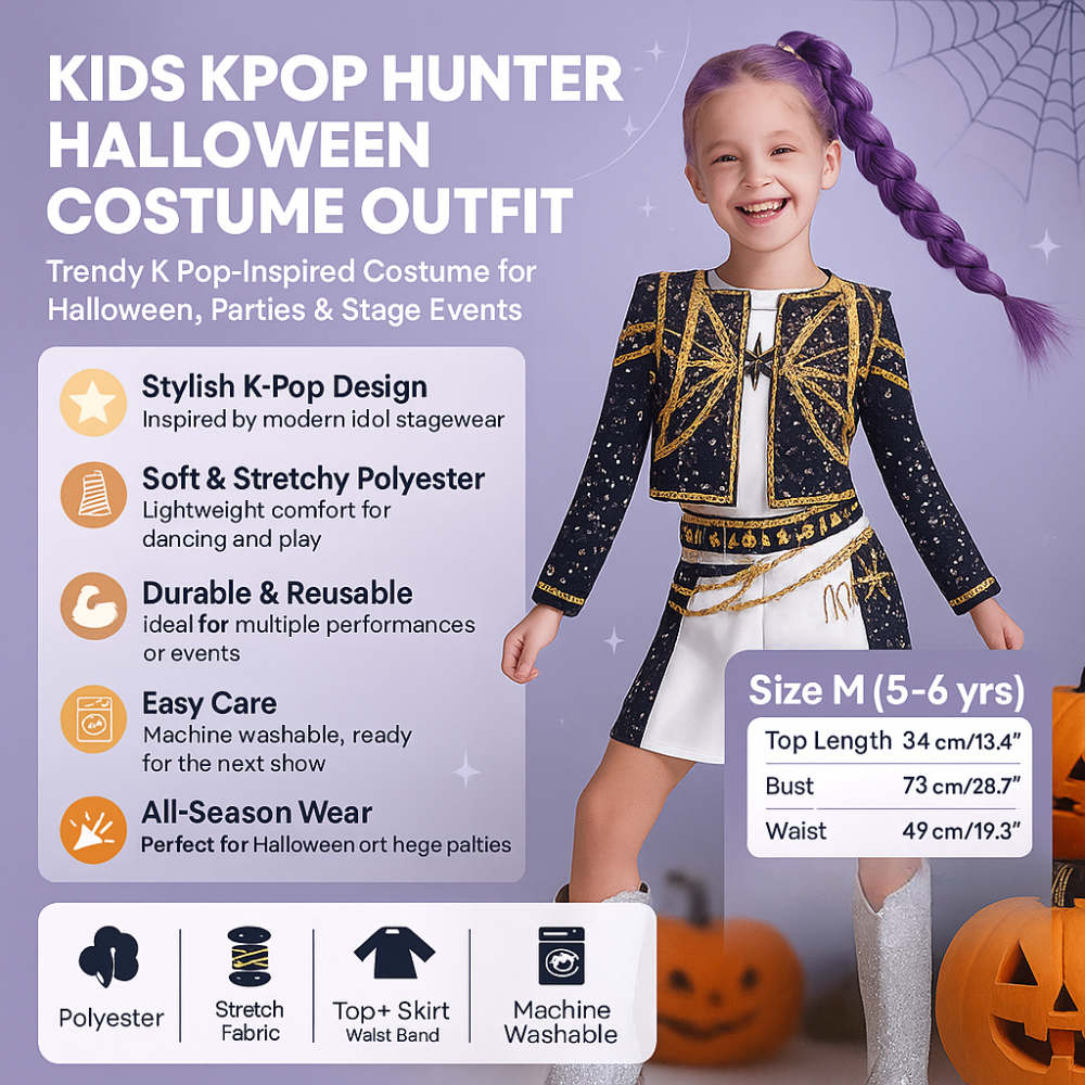 Kids Kpop Hunter Costume Outfit - Image 3