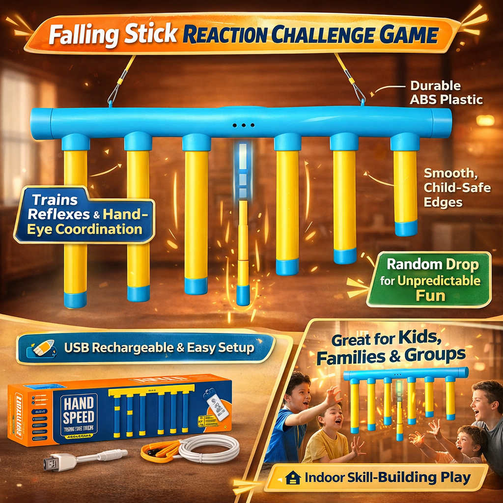 Falling Sticks Game Reaction Trainer Toy - Image 5