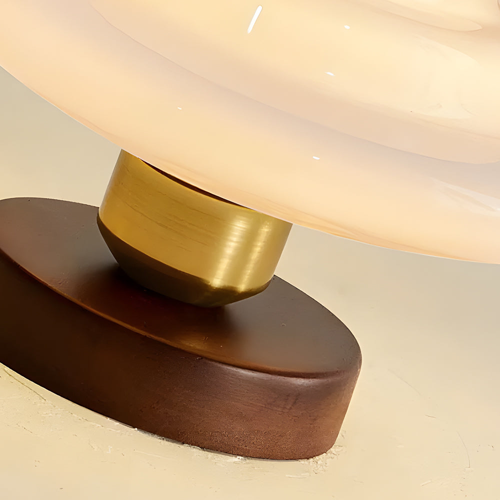 Scandinavian Walnut Wood Glass Flush Mount Ceiling Lamp E27 - Image 20