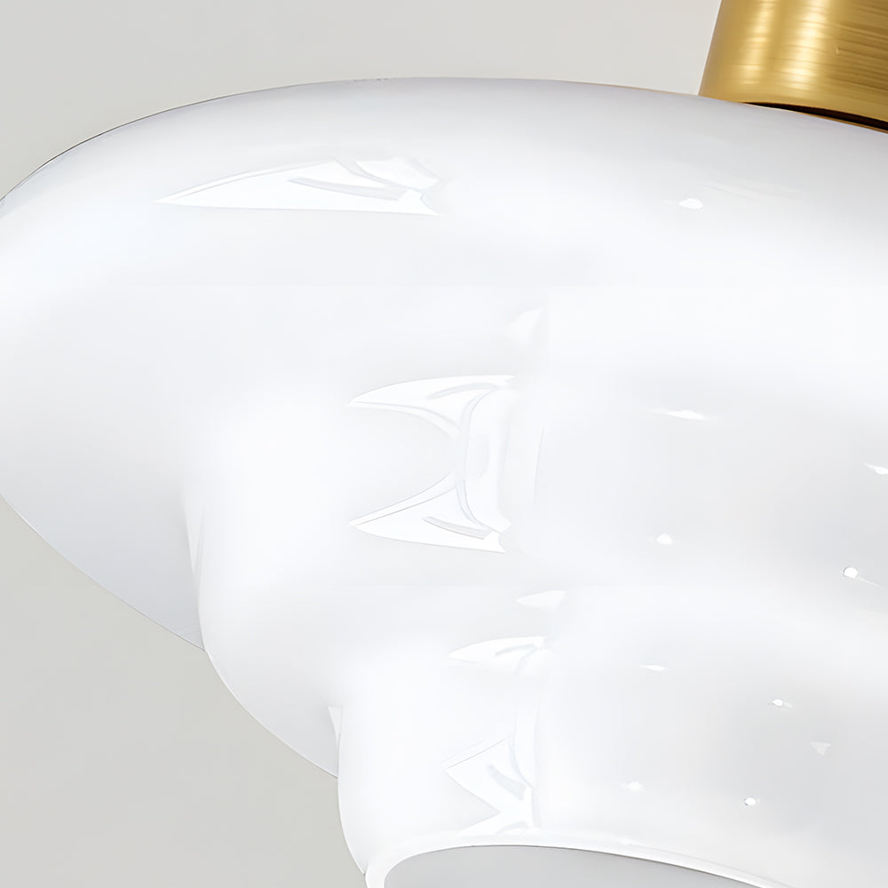 Scandinavian Walnut Wood Glass Flush Mount Ceiling Lamp E27 - Image 21