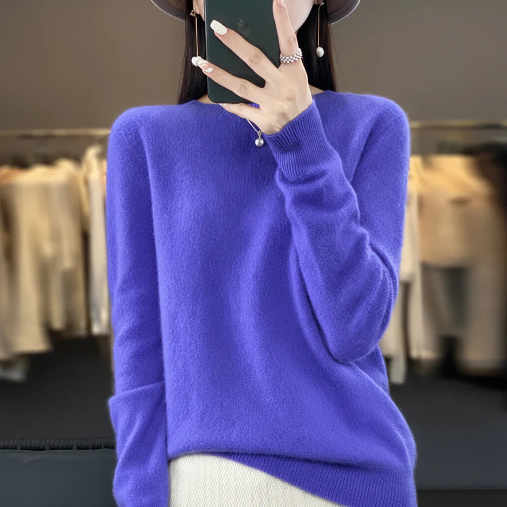 Women's Crewneck Sweater Warm Knit Pullover Soft Everyday Wear - Image 14