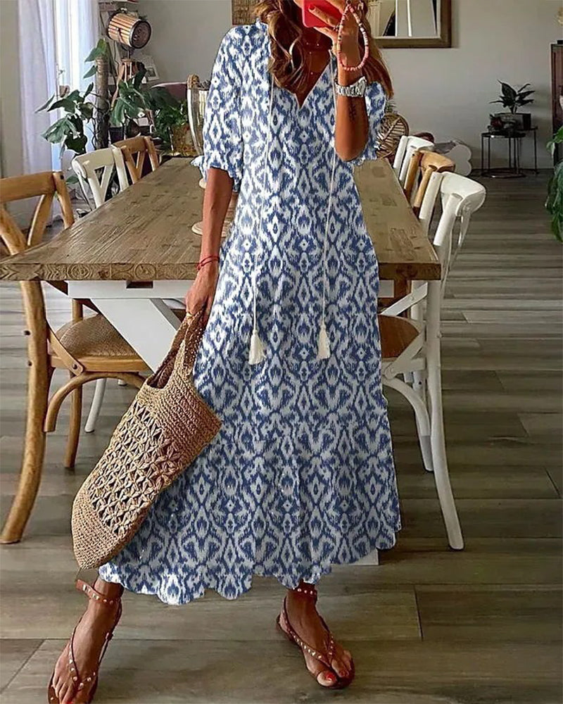 Statement Occasion Bohemian Flowing Summer Dress for Women