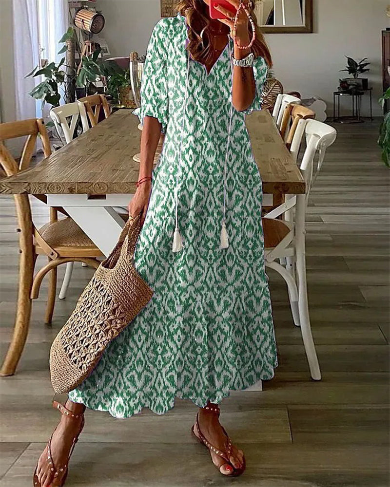 Statement Occasion Bohemian Flowing Summer Dress for Women