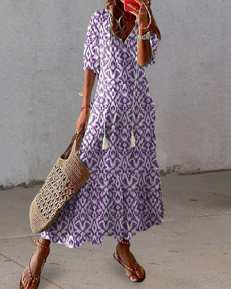 Statement Occasion Bohemian Flowing Summer Dress for Women