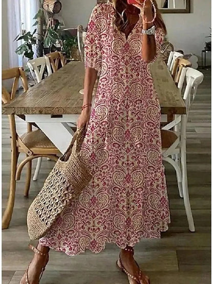 Statement Occasion Bohemian Flowing Summer Dress for Women