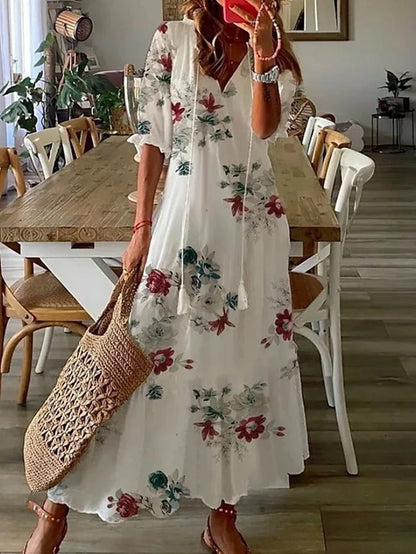 Statement Occasion Bohemian Flowing Summer Dress for Women