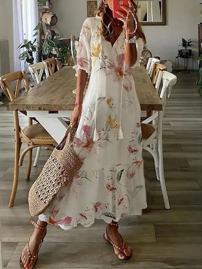 Statement Occasion Bohemian Flowing Summer Dress for Women