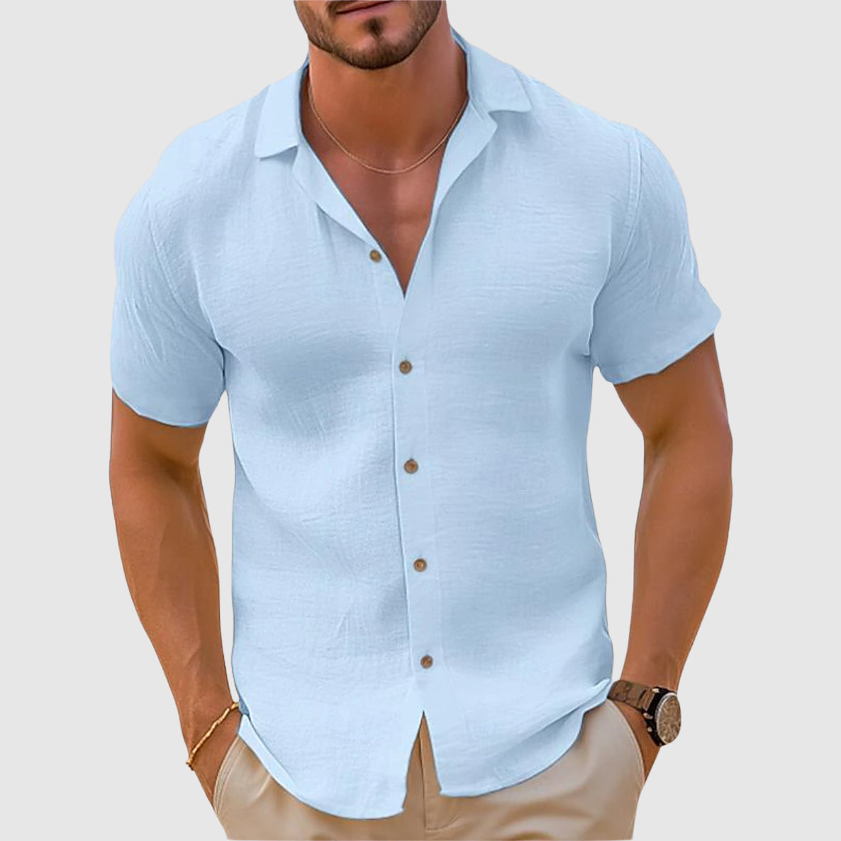 Men's Casual Stylish Collar Button Shirt