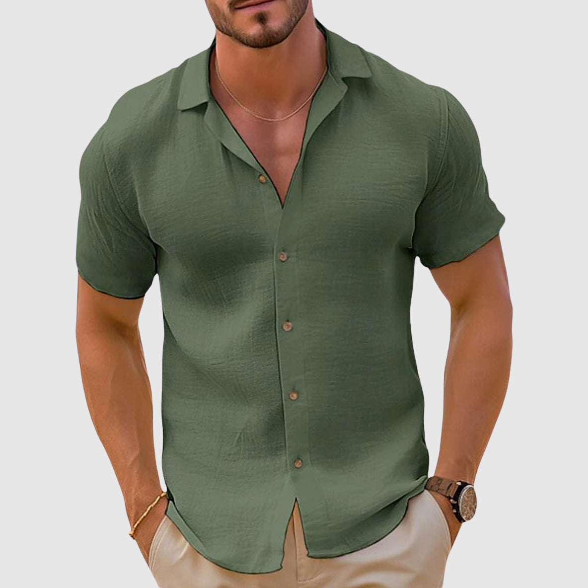 Men's Casual Stylish Collar Button Shirt
