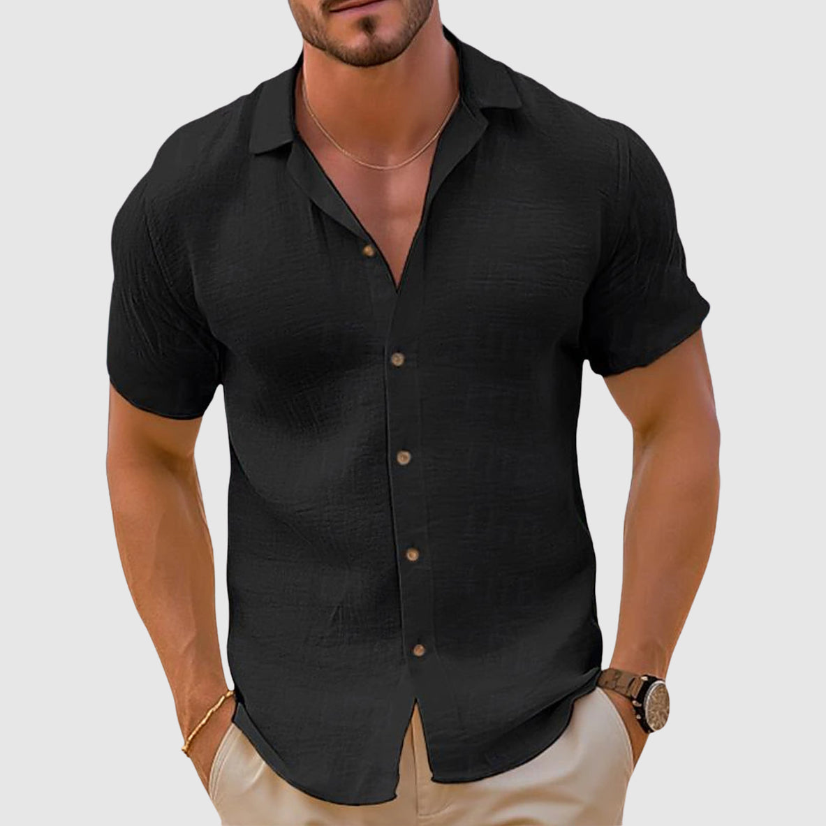 Men's Casual Stylish Collar Button Shirt