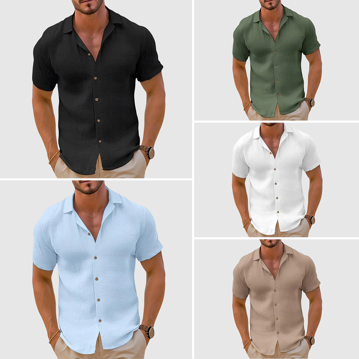 Men's Casual Stylish Collar Button Shirt