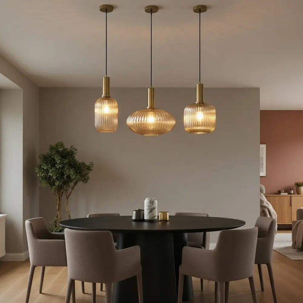 Chromeaura – Retro Glass Wave Pendant Light - Image 19