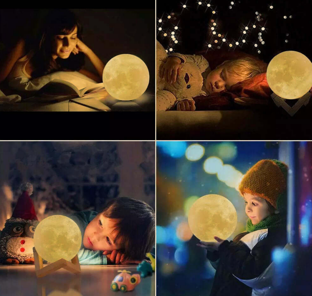 Dimmable LED Moon Lamp for Home Decor