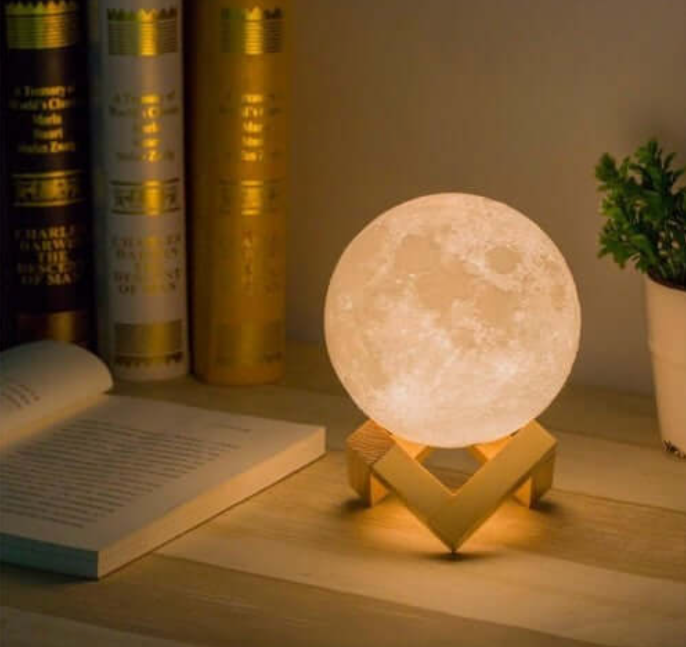 Dimmable LED Moon Lamp for Home Decor