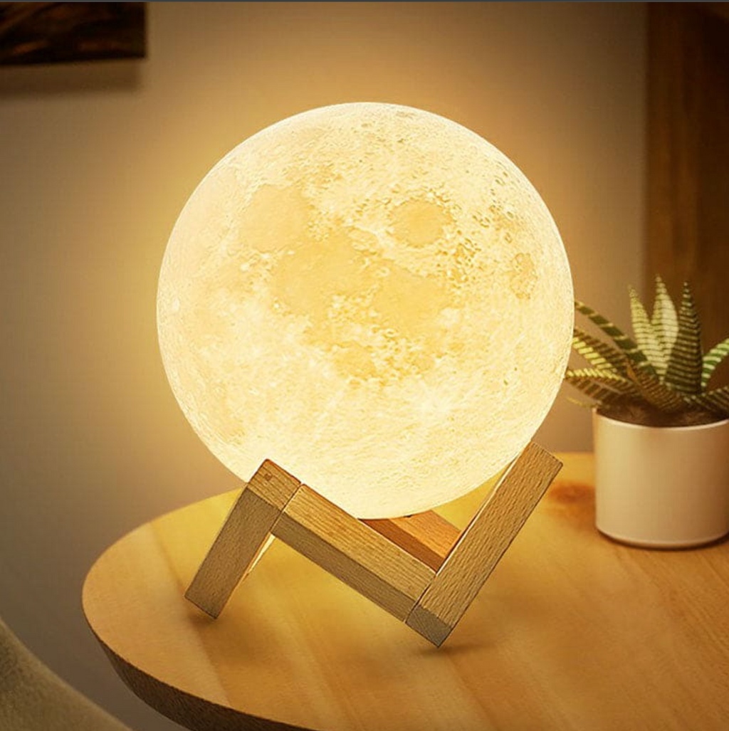 Dimmable LED Moon Lamp for Home Decor